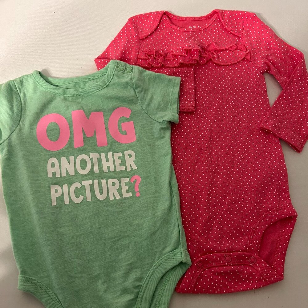 TWO ONSYS FOR INFANTS SIZE 12 MONTH